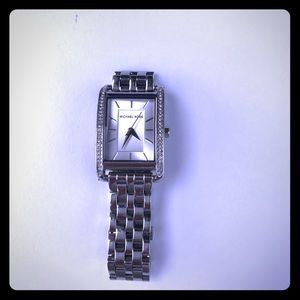 Micheal Kors Stainless Steel Tank Watch